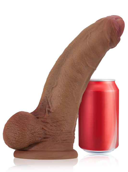 Ailish Soft Brown Realistic Huge Thick Dildo- 10*2.3 Inch