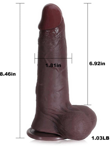Alex 8.5" x 1.8" Realistic Sliding Skin Dildo with Movable Balls