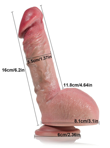Blitz 6.2" x 1.4" Compact Realistic Dildo with Pronounced Head