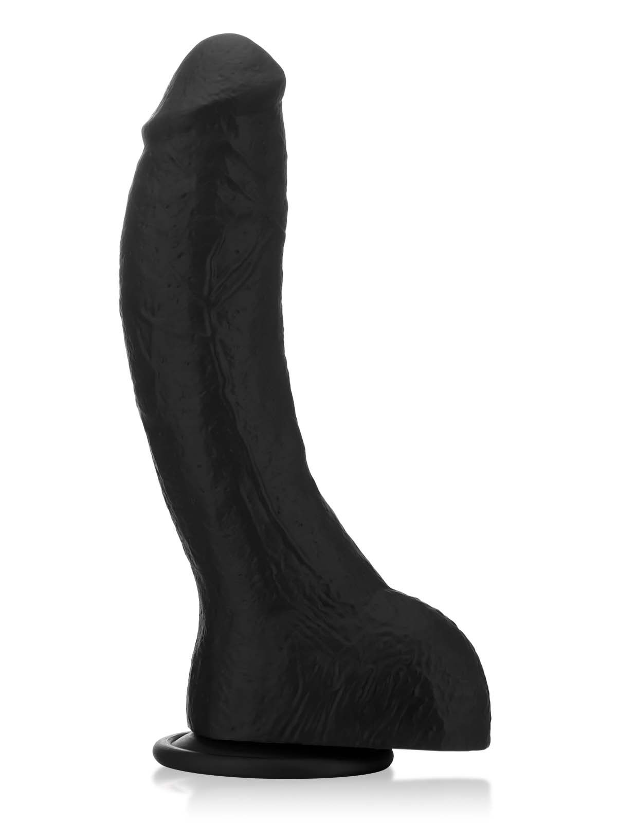 Jason Luv BBC Black Soft Thick Curved Realistic Dildo- 10*2 Inch