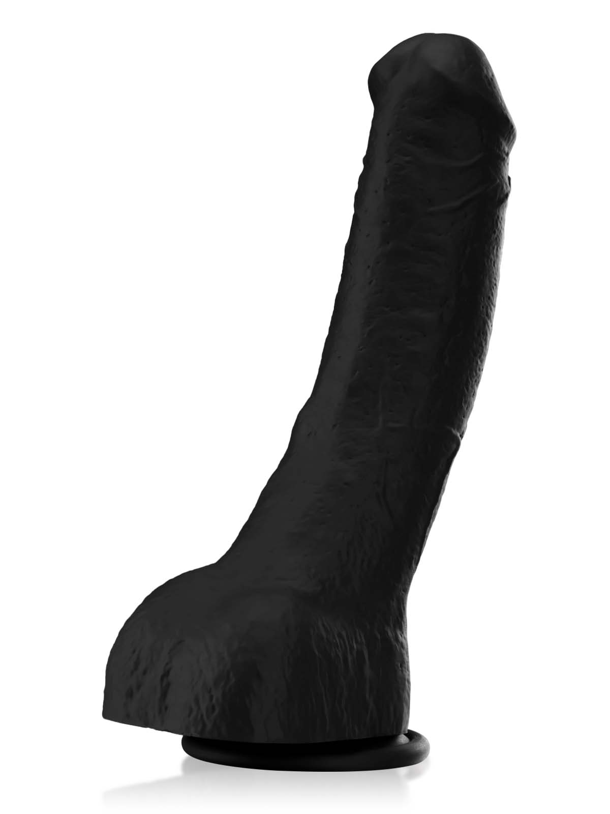Jason Luv BBC Black Soft Thick Curved Realistic Dildo- 10*2 Inch