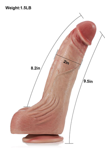 Kellz Flesh Ultra Realistic Real Feel Dildo - 9*1.7 Inch