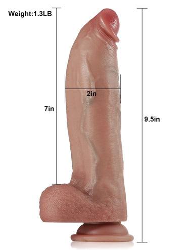Mark Thick Thrusting Pulsating Vibrating Heating Dildo - 9.5*2 Inch