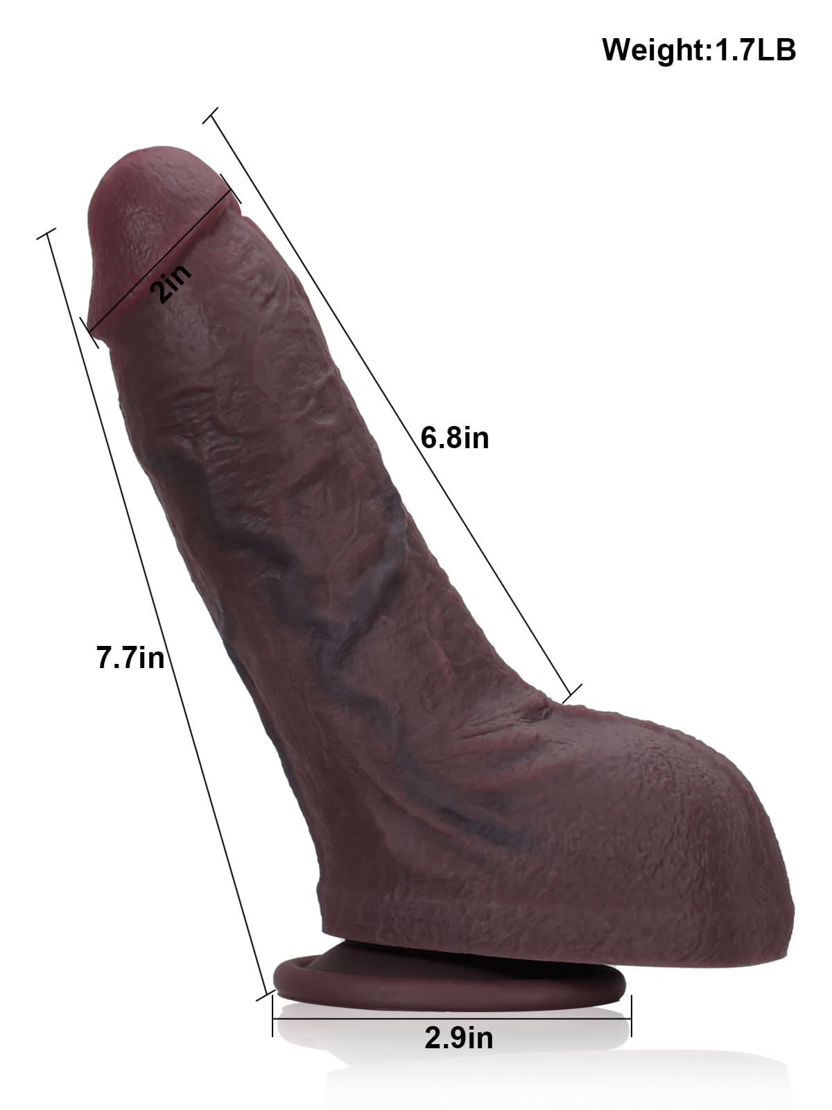 Morris A "big" Win Misses loves it! Black Dildo- 7.7*2Inch