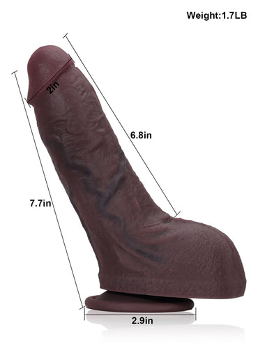 Morris A "big" Win Misses loves it! Black Dildo- 7.7*2Inch