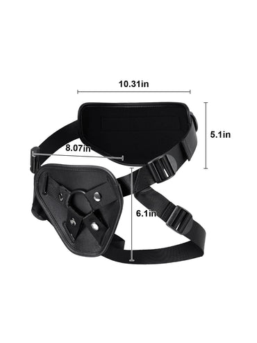 Luxury Strap TPE + PU Leather O-Rings Strap On