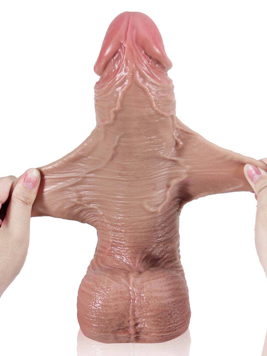 Tony Flesh Soft Sliding Skin Extra Thick Dildo - 9.8*2.4 Inch