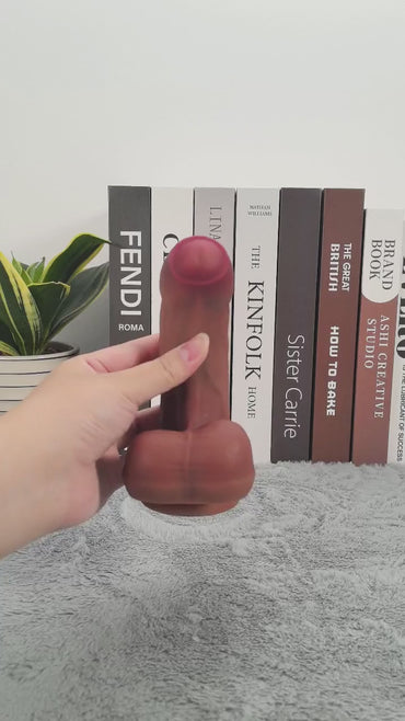 GIGI Foreskin Curved Dildo Small Uncircumcised Dildo 6.3 * 1.5 Inch