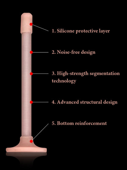 Mark 8.7" x 1.9" Big Mushroom Head Glans Dildo With Metal Keel