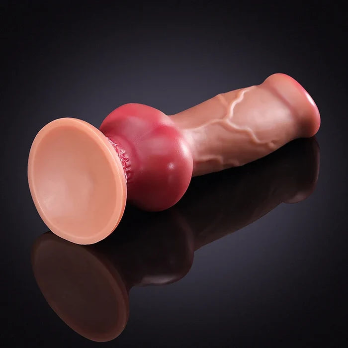 10.62" Brown Silicone Fantasy Dog Dildo with Big Knot & Pointed Tip-6