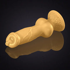 10.62" Brown Silicone Fantasy Dog Dildo with Big Knot & Pointed Tip-8