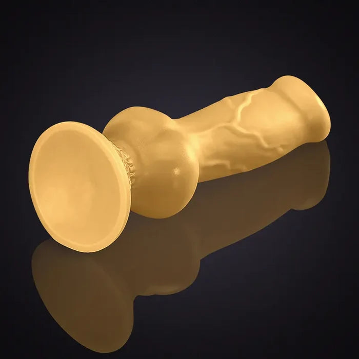 10.62" Brown Silicone Fantasy Dog Dildo with Big Knot & Pointed Tip-12