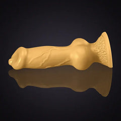 10.62" Brown Silicone Fantasy Dog Dildo with Big Knot & Pointed Tip-13