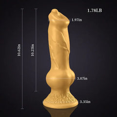 10.62" Brown Silicone Fantasy Dog Dildo with Big Knot & Pointed Tip-9