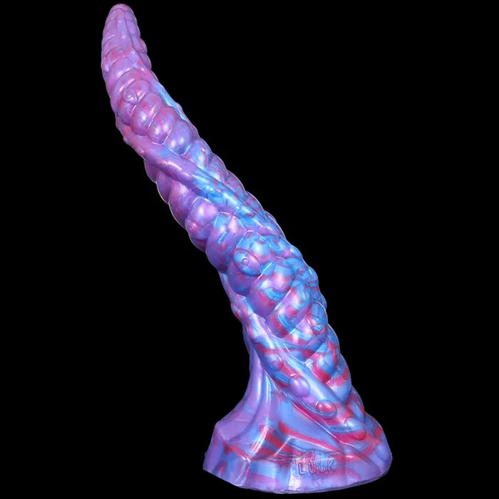 11" Purple Silicone Tentacle Monster Dildo with Tapered Tip & Spiral Textured Shaft-1