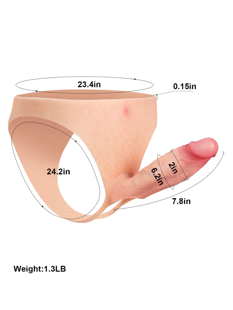 Mesa 7.8" x 2" Wearable Hollow Strap-On Sleeve for ED Support-2