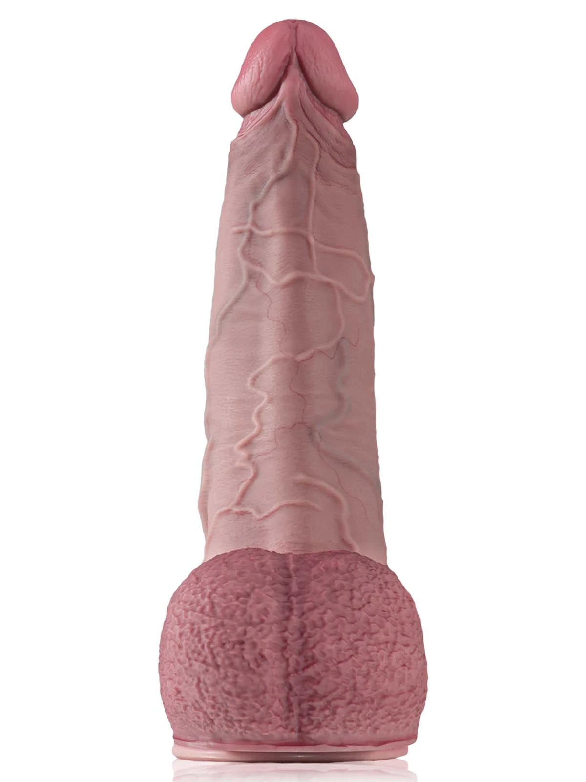 Granite 16" x 3.7" Giant Thick Curved Huge Dildo With Swollen Balls-6