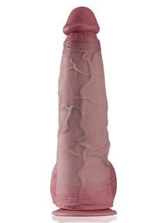 Granite 16" x 3.7" Giant Thick Curved Huge Dildo With Swollen Balls-7