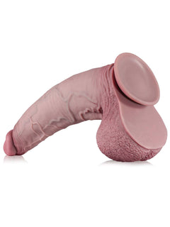 Granite 16" x 3.7" Giant Thick Curved Huge Dildo With Swollen Balls-8