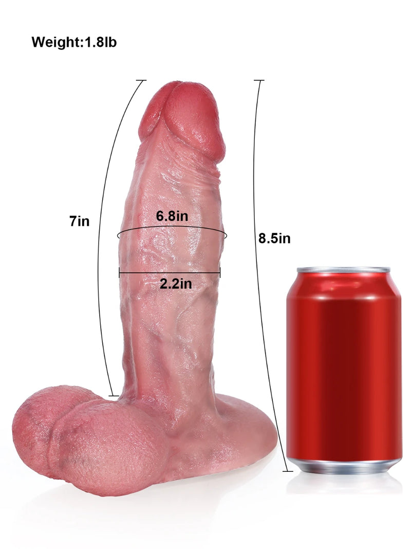 Trenton 8.5" x 2.2" Balanced Vac-U-Lock Dildo with Full Balls-2