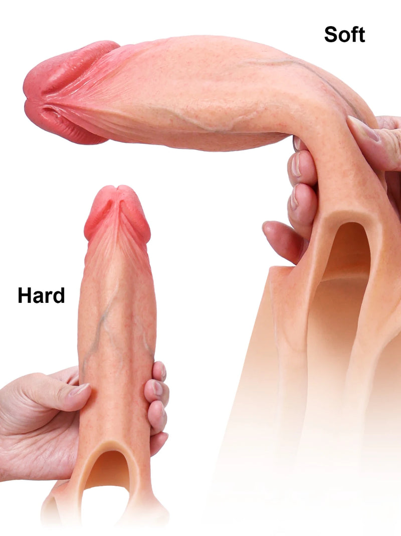 Mesa 7.8" x 2" Wearable Hollow Strap-On Sleeve for ED Support-13