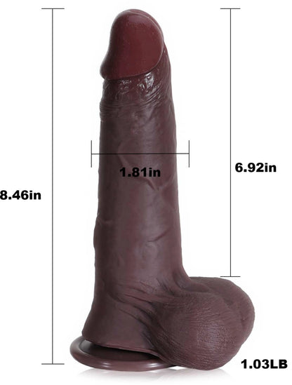 Alex 8.5" x 1.8" Realistic Sliding Skin Dildo with Movable Balls