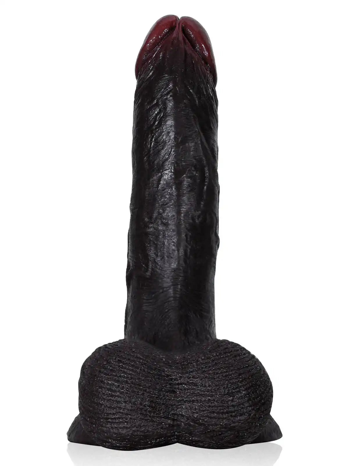 Nolan 8.6" x 1.7" Black Realistic Dildo with Squeezable Swinging Balls & Strong Hands-Free Suction-5