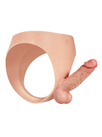 Dallas 6" x 1.7" Wearable Solid Strap-On Dildo, Dual-Density Size Extender