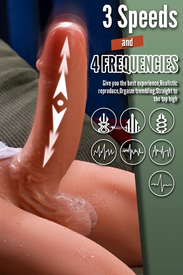 Elias 19LB Male Torso with Thighs, 3D Anal Channel & 6.29" Thrusting Vibrating Dildo-8