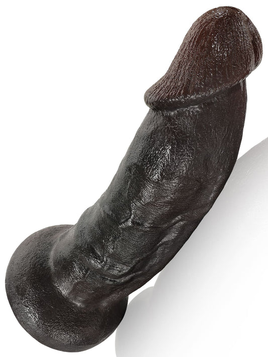 Fisher Black Curved Dildo G Spot Realistic Dildo No Balls - 8*1.9 Inch