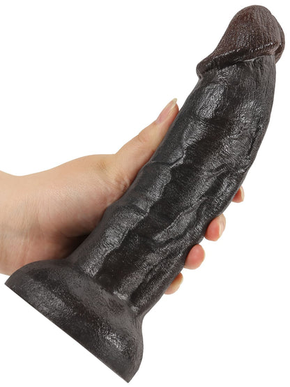 Fisher Black Curved Dildo G Spot Realistic Dildo No Balls - 8*1.9 Inch