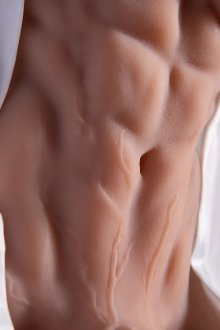 Grant 8.37LB Muscular Male Torso with 3D Anal Channel & 7.87" Metal-Core Bendable Dildo-7