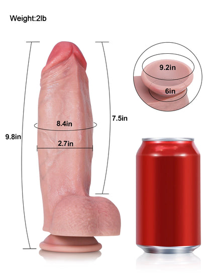 Harry 8.6" x 2.2" Tri-Edge Sculpted Dildo with Defined Ridge