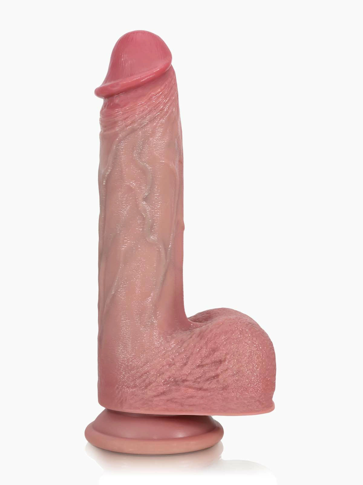 Hayes 8.8" x 1.8" Thrusting Heating Realistic Dildo with Wrinkled Skin Texture-10
