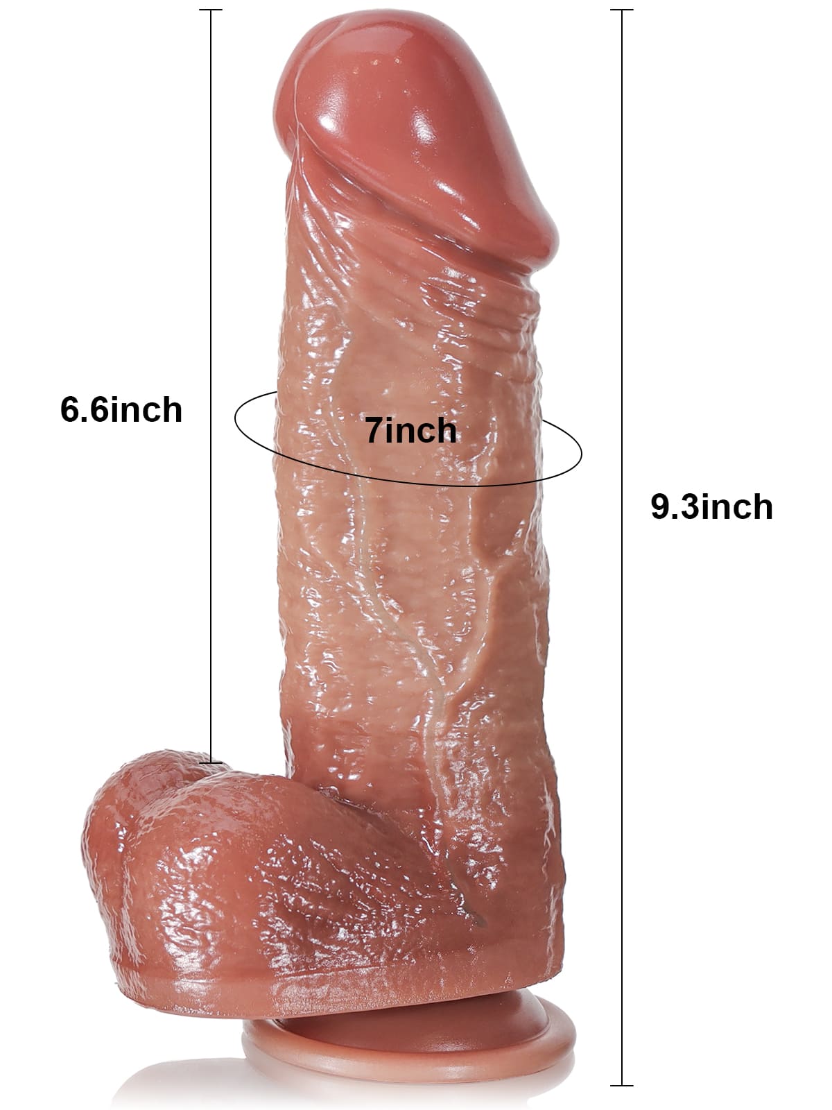 Freddie Huge Thick 3 Modes Thrusting & Vibrating Dildo- 9.3*2.2 Inch