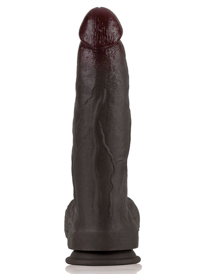 Henry Dual Density Silicone Huge & Thick Realistic Black Dildo- 12*2.8 Inch