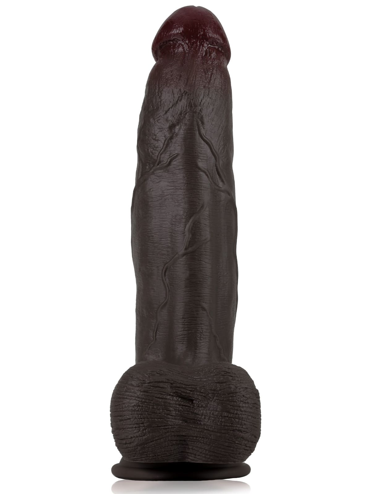 Henry Dual Density Silicone Huge & Thick Realistic Black Dildo- 12*2.8 Inch