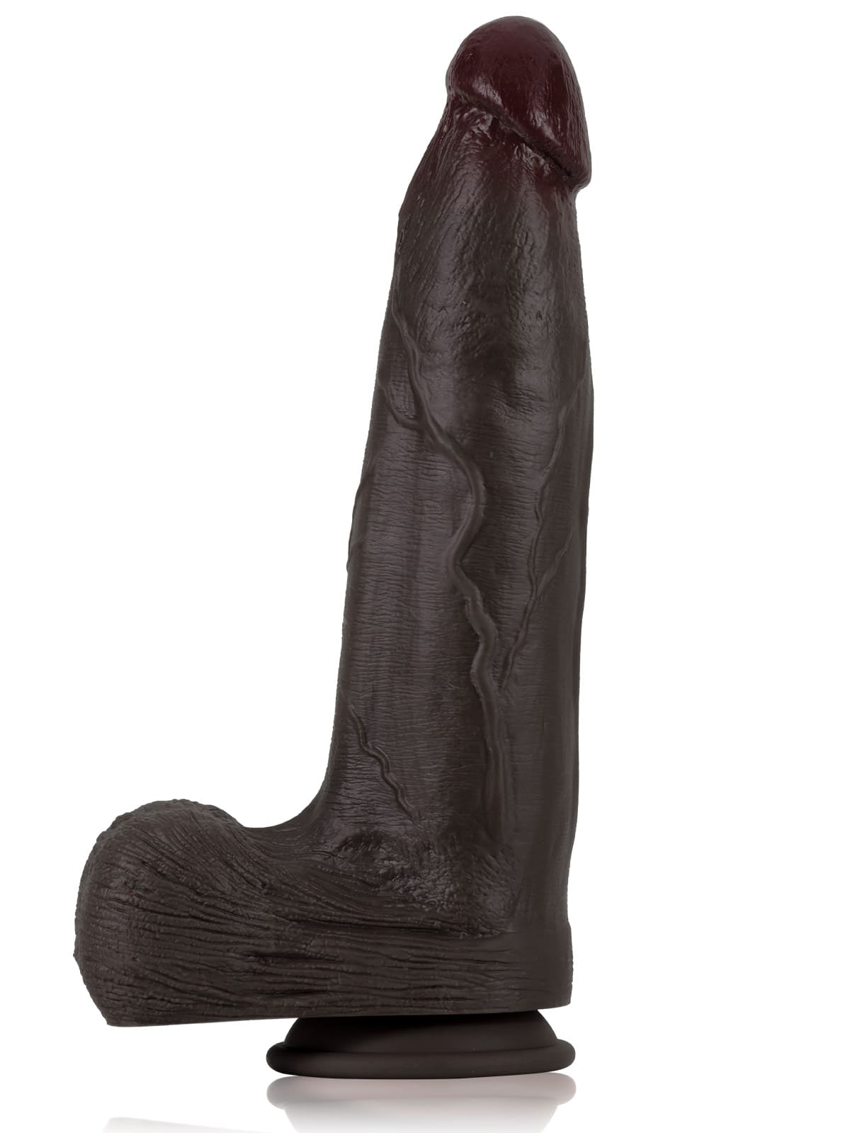 Henry Dual Density Silicone Huge & Thick Realistic Black Dildo- 12*2.8 Inch