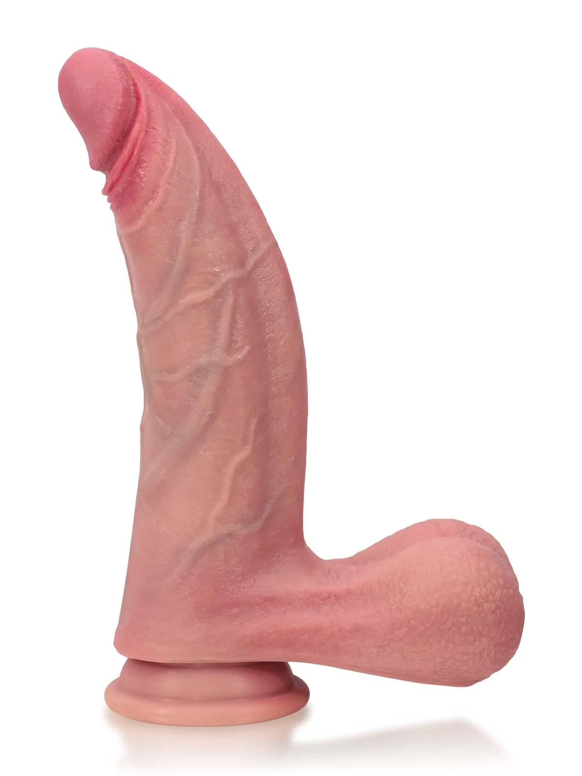 Hunter 9.3" x 2.2" Long Curved Realistic Dildo with Slim Head & Pronounced Ridge-4