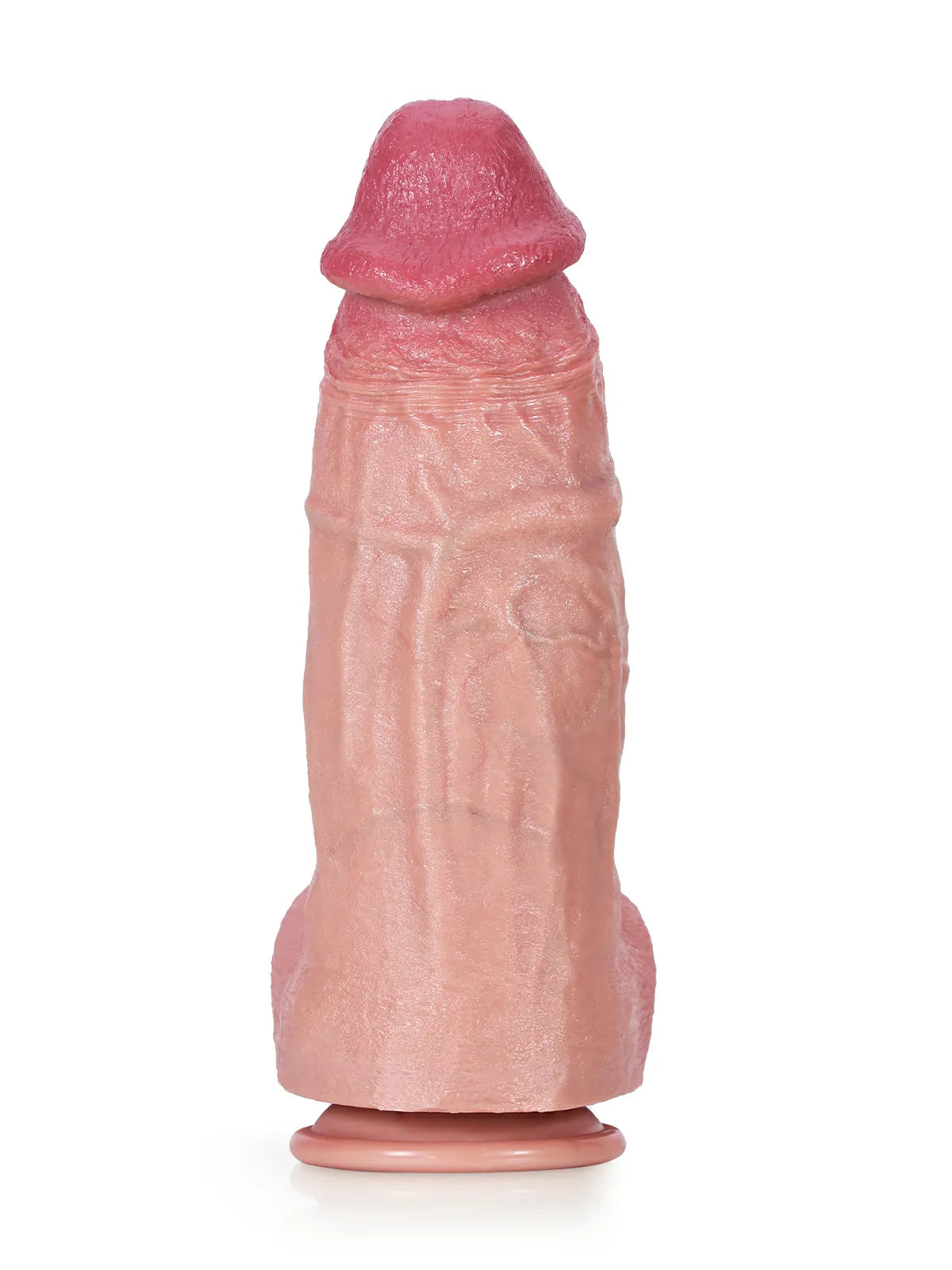 Iron 10.6" x 3.2" XL Thick Realistic Silicone Dildo with Raised Vein & Suction Cup-8