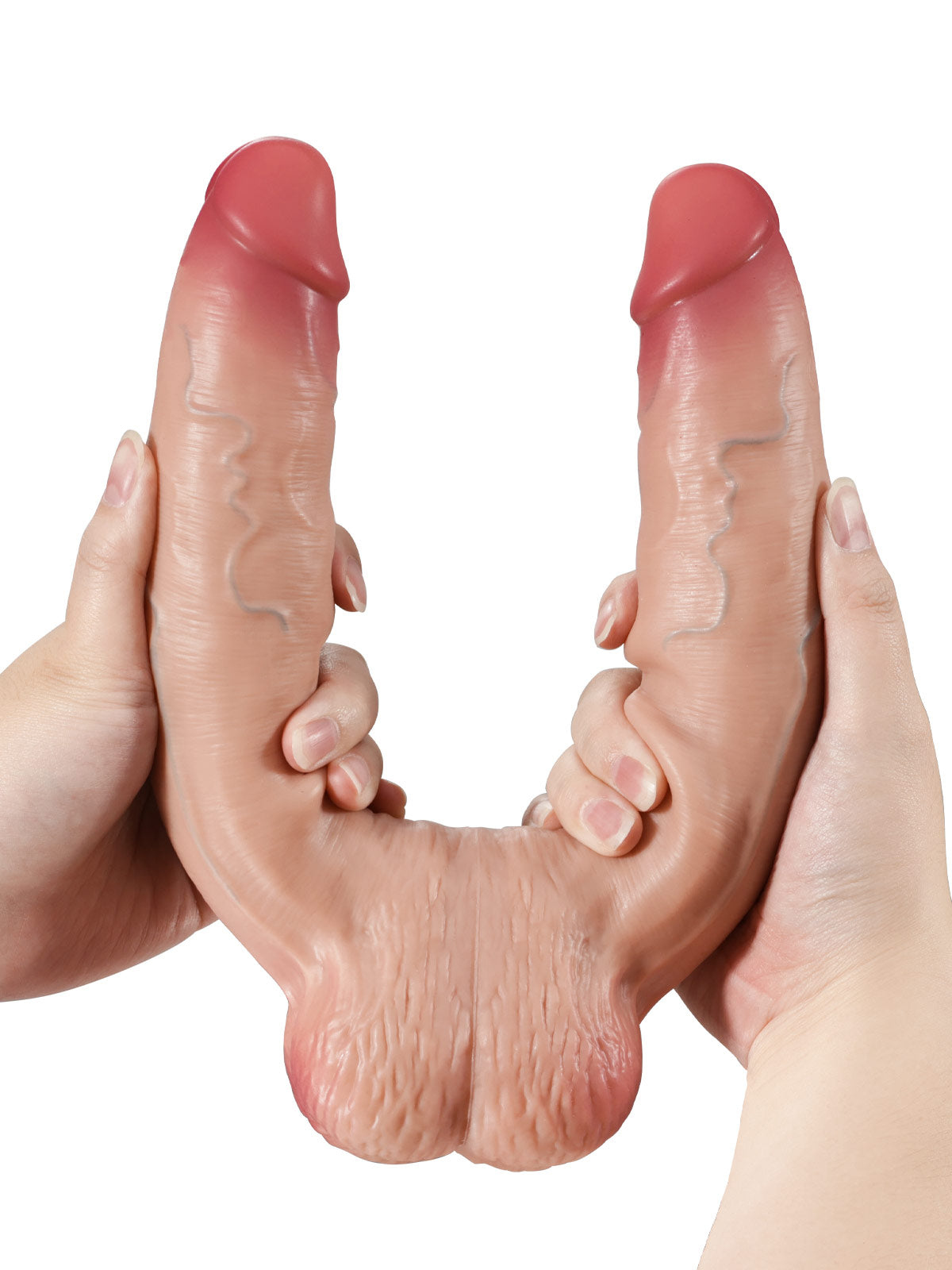 Cute Girlfriends Ride a Sliding Skin Vibrating  Double Ended Dildo With Wireless Remote Control