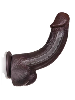 Jake 8.3" x 1.7" Bendable Realistic Dildo with Swollen Head & Suction Base-1