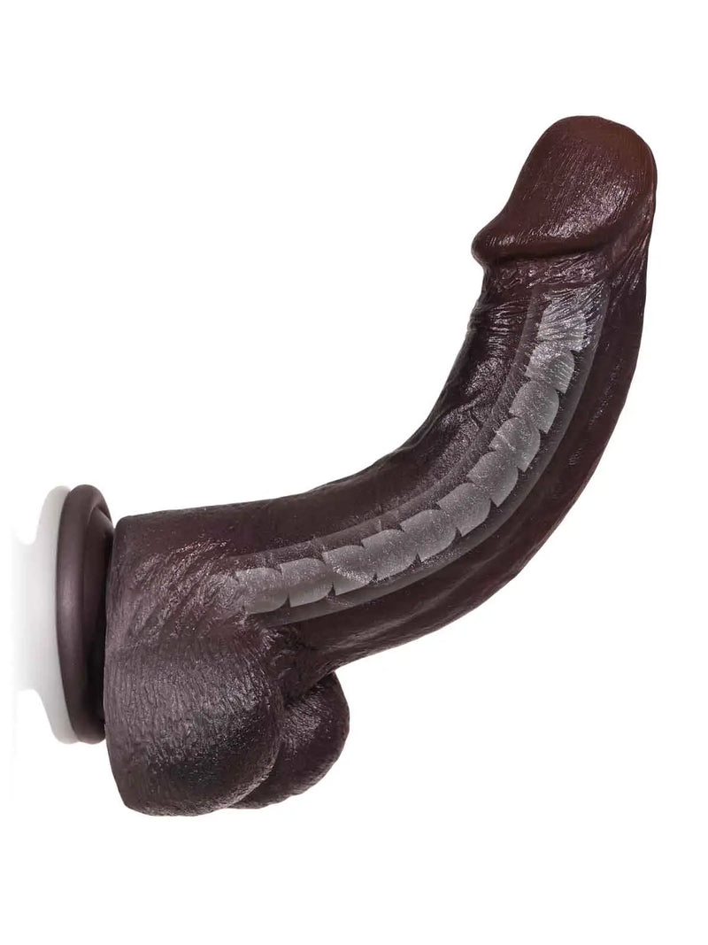 Jake 8.3" x 1.7" Bendable Realistic Dildo with Swollen Head & Suction Base-1