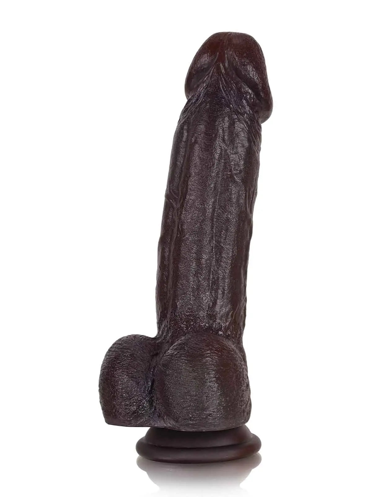 Jake 8.3" x 1.7" Bendable Realistic Dildo with Swollen Head & Suction Base-5