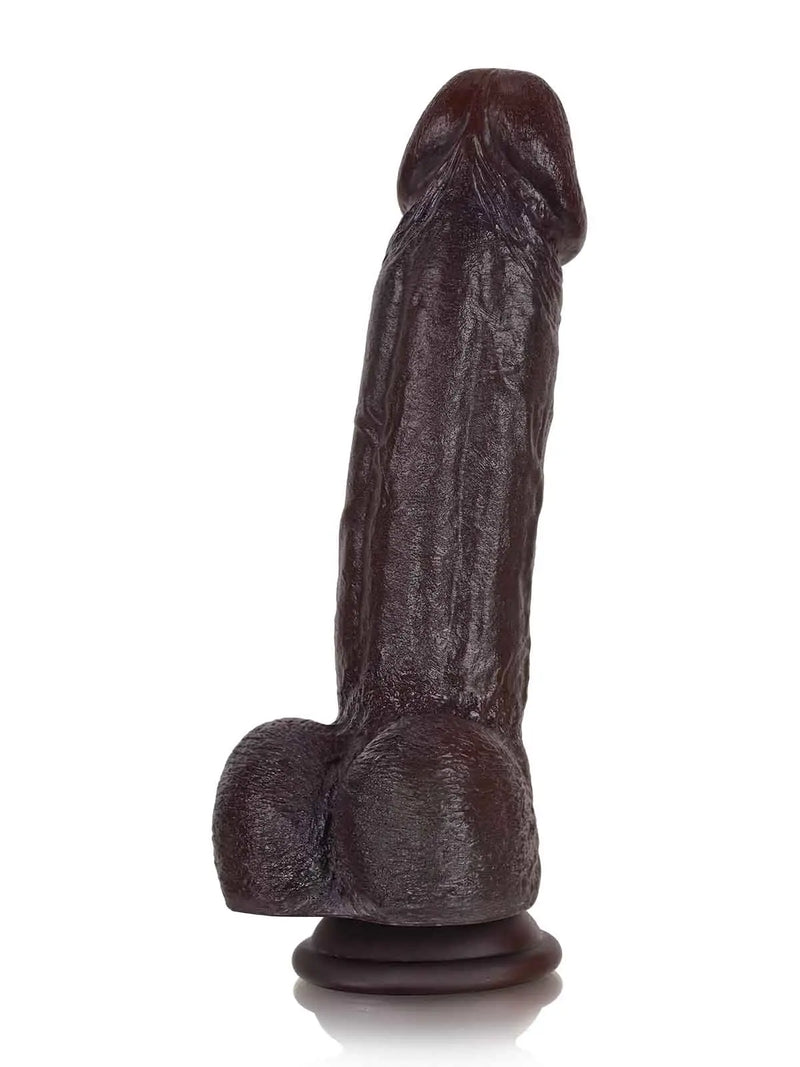 Jake 8.3" x 1.7" Bendable Realistic Dildo with Swollen Head & Suction Base-5