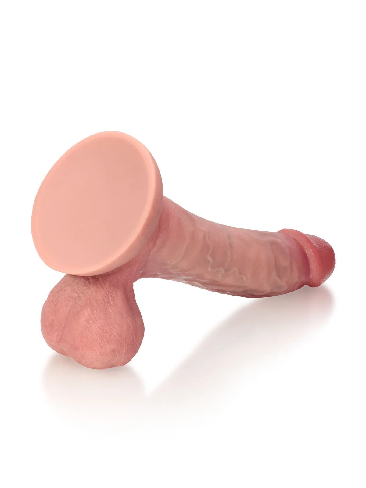 Jesse 10" x 2" Curved Realistic Silicone Dildo with Veined Shaft, Soft Balls & Suction Base-7