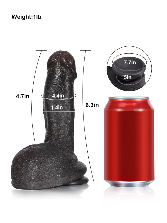 Julian 6.3 x 1.4 Compact Realistic Dildo with Oversized Balls & Suction Base-2