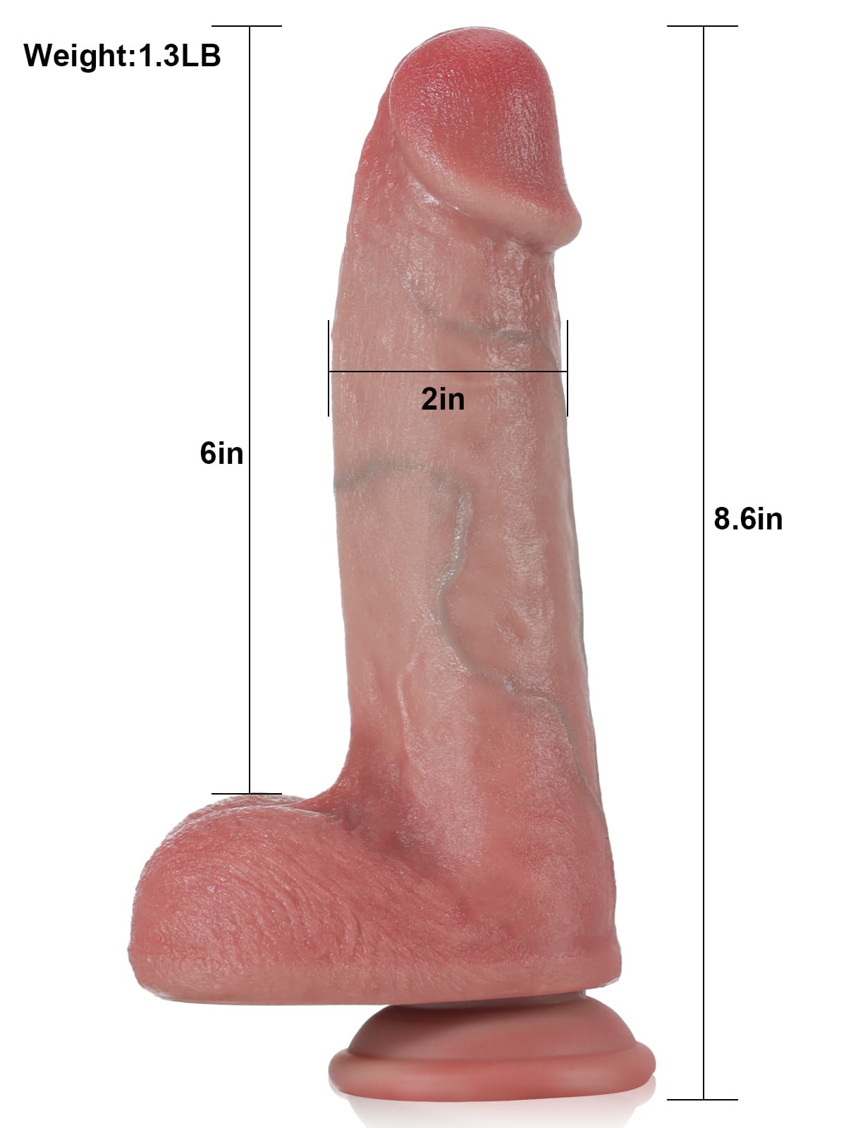 Karl 7 Modes Thrusting & 3 Modes Thick Realisitc Dildo - 8.6*2 Inch