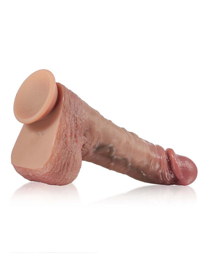 Kellz Thrusting Pulsating Vibrating Heating Curved Dildo - 9.5*1.6 Inch