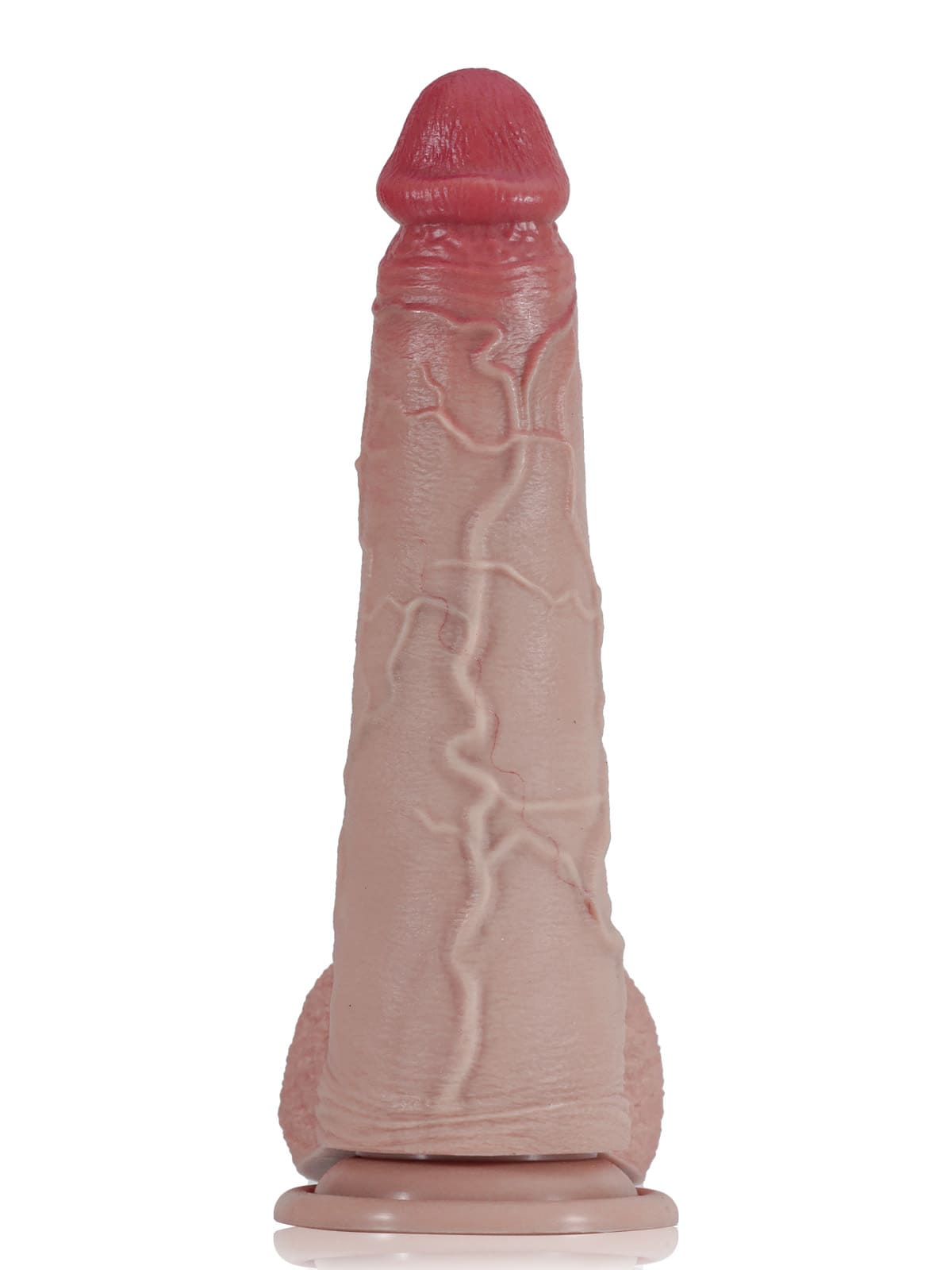 Lewis Thick Huge Soft Sliding Skin Dildo With Foreskin - 10*2.1 Inch
